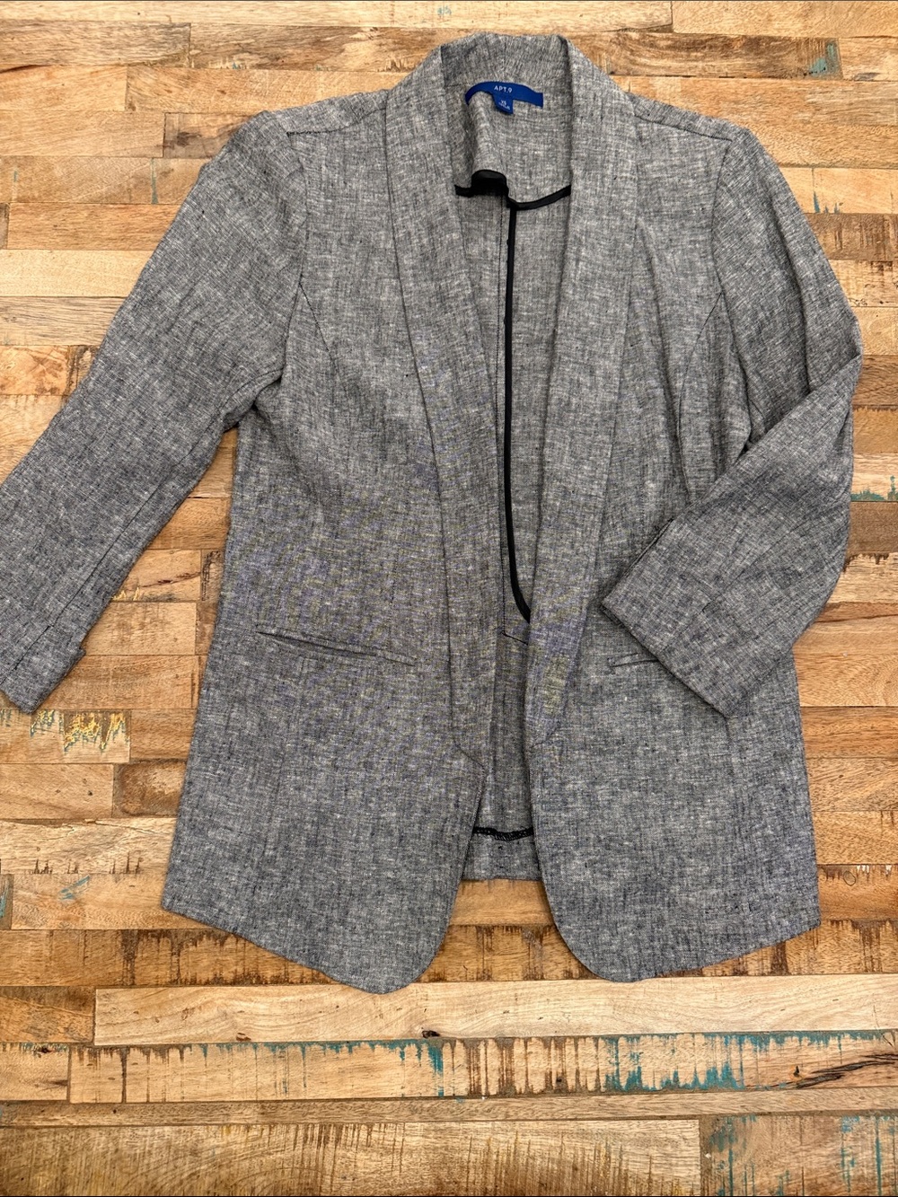 Apt. 9 Heather Gray Open-Front Blazer